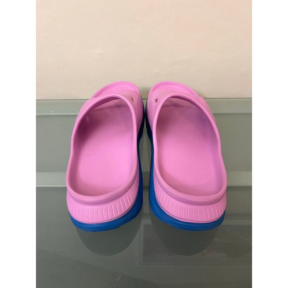 HOKA Ora Recovery Slide 3 Sandals Cyclamen Blue Pink W 9 or M 7 foam cushy shoes - Picture 4 of 8